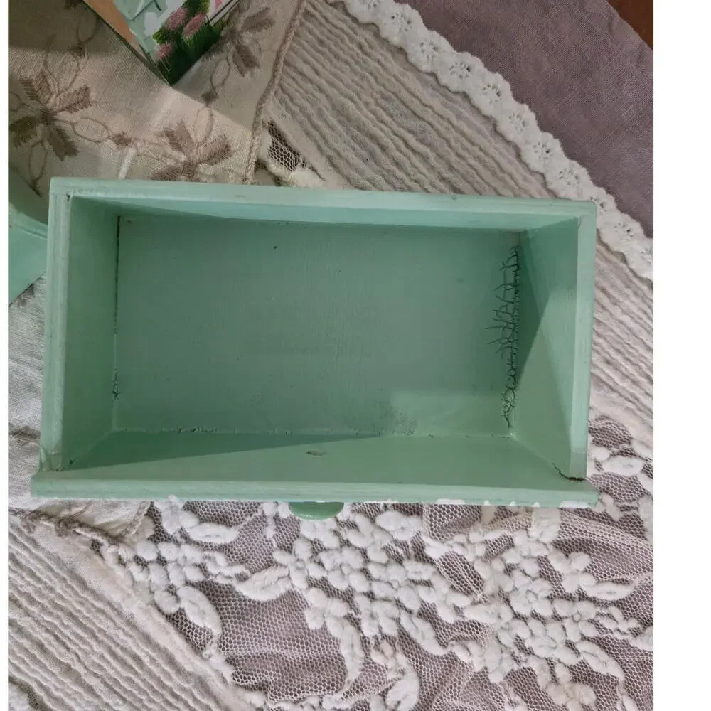 Vintage Milson & Louis Miniature Cottage Hand Painted Chest Drawer Jewelry Box